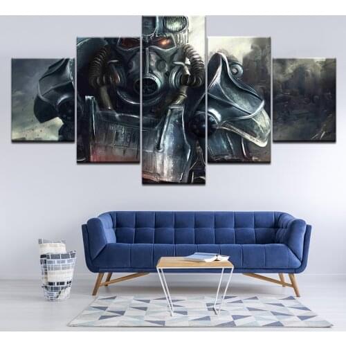 5 panel Canvas Art Print Painting Poster Modern Movies Middle Ages Warrior Armor Wall pictures For Living Room Home Decor