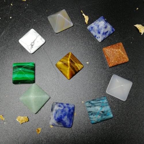 5pcs natural gemstone crystal product healing crystal set quartz energy point egytian pyramid for pendant necklace or decoratio
