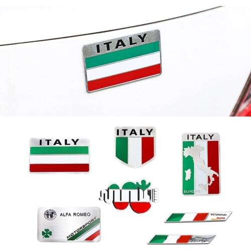 3D Metal Emblem Sticker Car Body Trunk Decal Sticker Accessories For Alfa Romeo 159 156 147 Giulietta Mito Giulia GT Stelvio