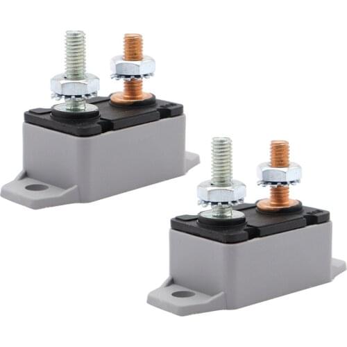 2Pcs 20A Boat Car Circuit Breaker Fuse Automatic Auto-Reset 12V/24V