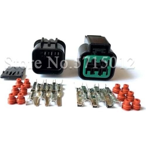 6 Pin male female KUM 090 Oxygen Sensor auto connector headlamp fog lamp plug for KIA Hyundai PB625-06027 PB621-06020
