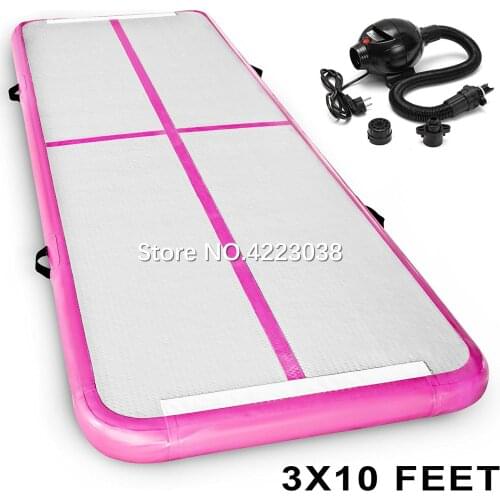 Free Shipping With Pump 3*1*0.1m Inflatable Tumble Track Trampoline Air Track Gymnastics Inflatable Air Mat For Sale