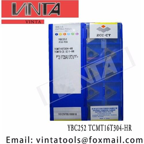 Free shipping high quality 10pcs/lots YBC252 TCMT16T304-HR cnc carbide turning inserts