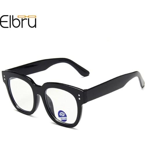 Elbru Anti Blue Light Children Glasses Frame Square Student Computer Goggles Transparent Color Frame Spectacles For Boys Girls