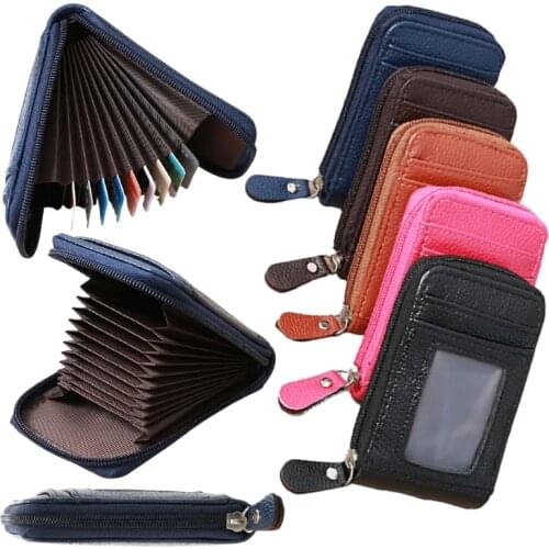 Travel Journey Bank Card Organizer Wallet Passport ID Card Holder Ticket Credit Card Bag Case Zipper