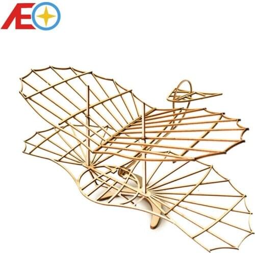ELERC DIY Craft, Wood Furnishing Building Kits, Christmas Gift Present, Building Toys, Otto Lilienthal GliderFree Shipping