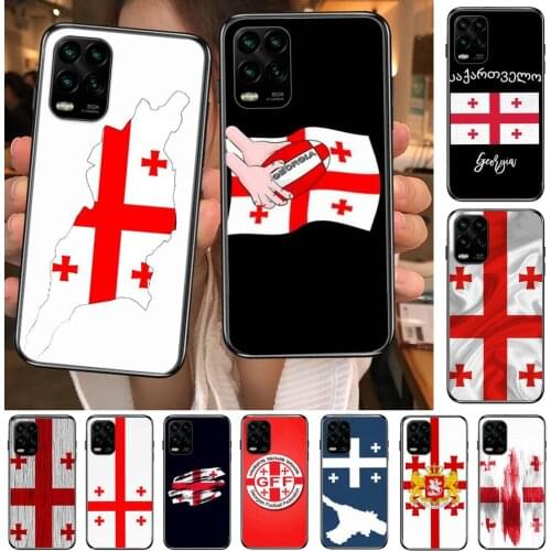 Georgia flag Case Cover Phone Case For XiaoMi Redmi 11lite ultra 9 8A 7A 6 A Pro T 5G K40 Anime Black Cover Silicone Back Pret