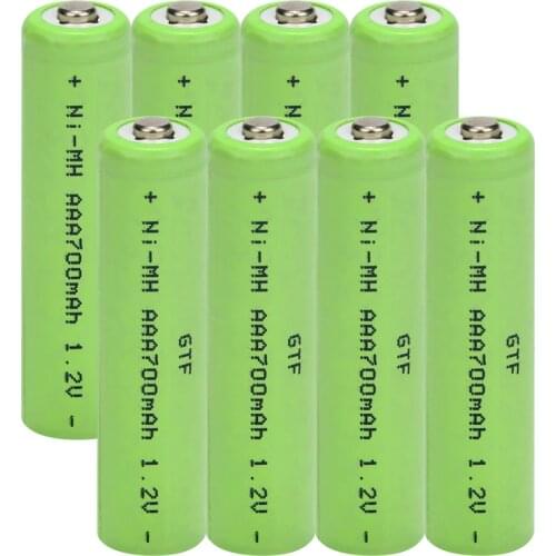 GTF 1.2V AAA rechargeable battery 700mah New Alkaline Rechargeable battery for led Flashlight toy mp3 Drop shipping