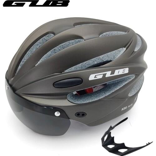 GUB Bicycle Helmet with Sun Visor Magnetic Goggles MTB Road Bike Cycling Safety Helmet Integrally-molded 58-62cm for Men Women