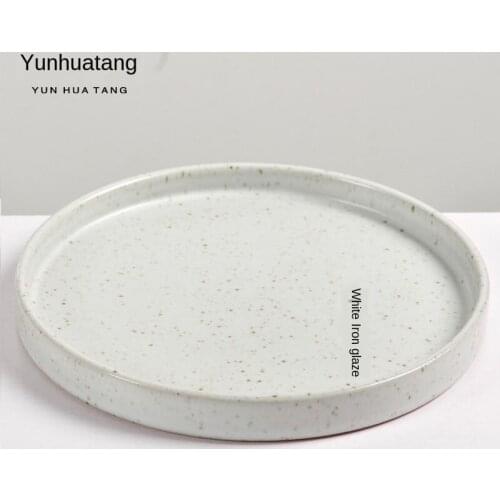 Tray Ceramic Pot Bearing S Tea Saucer Hu Dian Saucer Kung Fu Tea Water Dry-Bulb Disk Tea Tray Tea Table Gongfu Tea Set Pottery