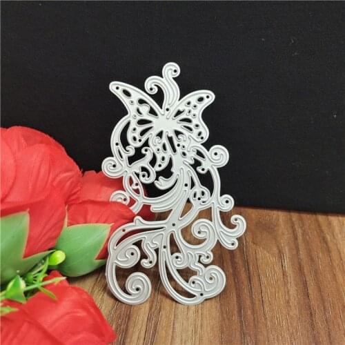 Butterfly Vine Lace Metal Cutting Dies Flower Decor Scrapbook Paper Craft Knife Mould Blade Punch Stencil DIY Embossing Stamps