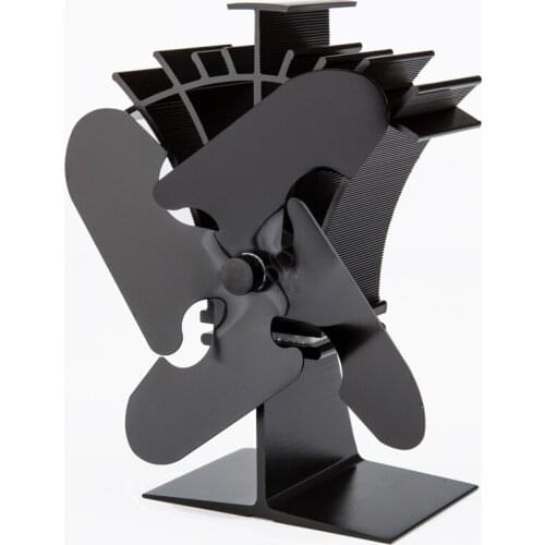 Summer Sale 4-Blade Aluminum Wood Burning Stove Fan 16% Cost Saving Heat Powered Stove Fan