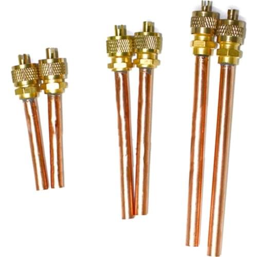 6pcs 3 Sizes Refrigerator Refrigerant Copper Tube Refilling Access Valve Needles Replacment Parts