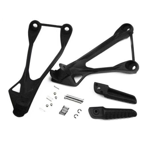 Motorcycle Black Rear Passenger Foot Peg Bracket Footrest For Kawasaki Ninja ZX6R 2005-2008