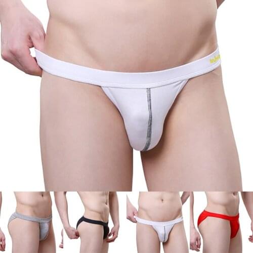 Mens Underwear Sexy Briefs Low-Rise Pants Seamless Thong Fashion High-Fork Men Briefs Bikini T-Back G-String Underpants