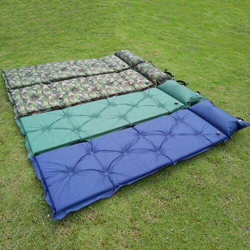 Waterproof Foam Single Self Inflating Outdoor Camping Roll Inflatable Bed Sleeping Mattress for picnics hiking beach back-yard