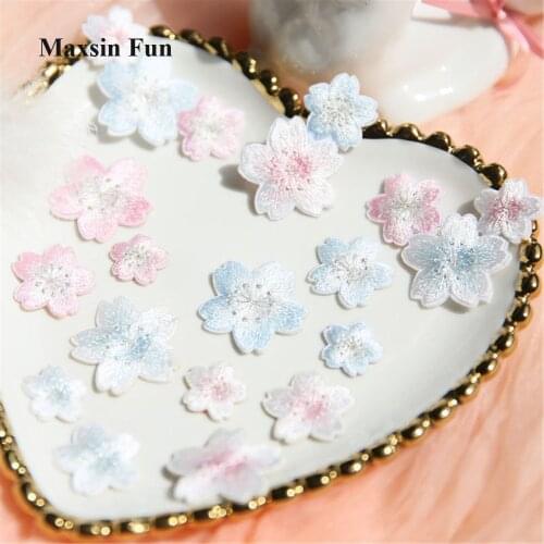 Maxsin Fun Cherry Flower Patches Clothing Embroidery Iron On Applique Fabric Sticker for Kids Clothes Handbooks Patches for DIY
