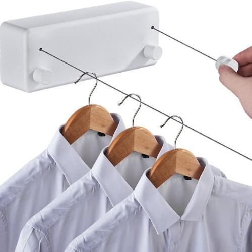 Drying Rack Cloth Line Dryer Bathroom Accessories White/Black/Golden/Silver Clothesline Rack Laundry Dryer Invisible Lanyard