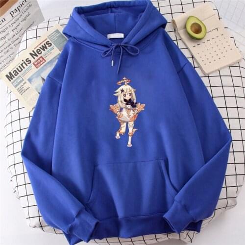 New Genshin Impact Hoodie Hot Game Figure Print Women Sweatshirt Anime Cute Paimon Graphic Pullovers Fashion Harajuku Hoody Girl