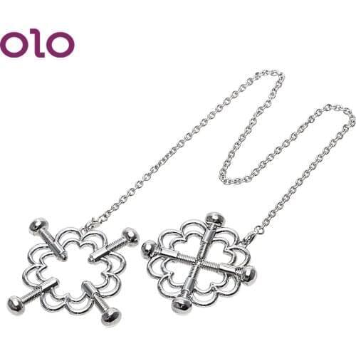 OLO 1 Pair Nipple Stimulator Nipple Clamps Breast Clips Stainless Steel Sex Toys for Couple Adult Games Erotic Toys