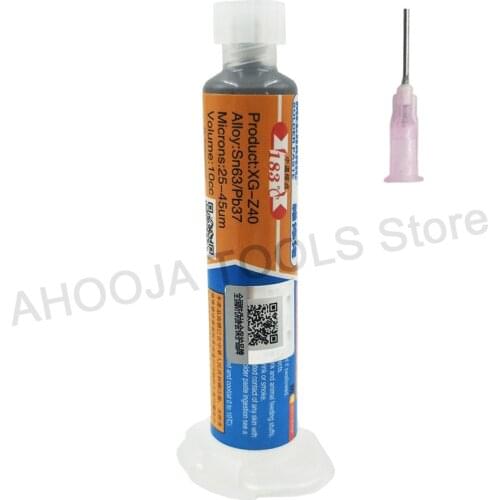 Mechanic 10cc XG-z40 BGA Solder Paste Flux Sn63/Pb37 25-45um For Mobile Phone Repair Syringe Solder Paste Soldering Welding Tool