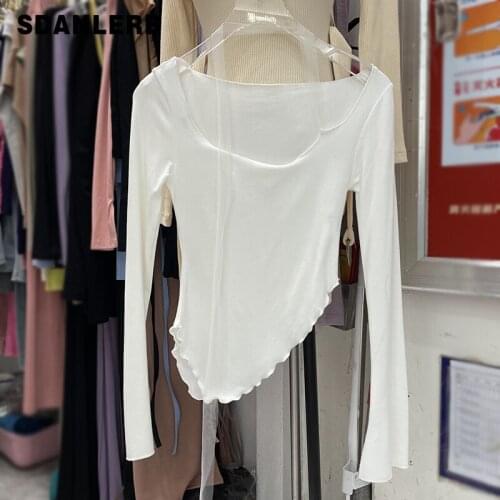 Женские базовые футболки SDANLERB China At AliExpress