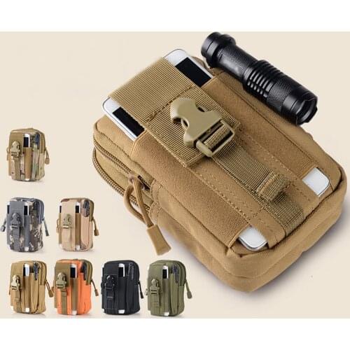 Unisex Tactical Molle Pouch Belt Waist Pack Bag Small Pocket Military Waist Pack Running Pouch Travel Camping Bags Soft back
