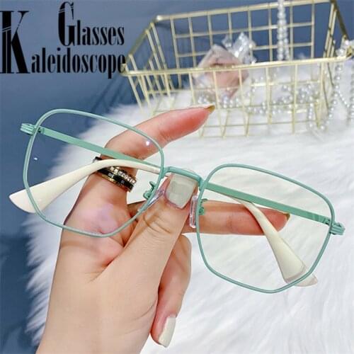 Vintage Polygon Eyeglasses Frames Women Fashion Blue Light Blocking Glasses Frame Men Compute Decorative Eyewear Clear spectacle