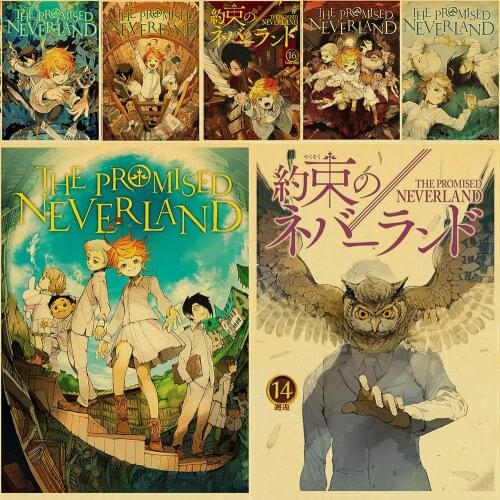 Vintage posters Anime Cartoon The Promised Neverland poster Prints Wall Painting Good Quality Poster Home /Bar Decoration