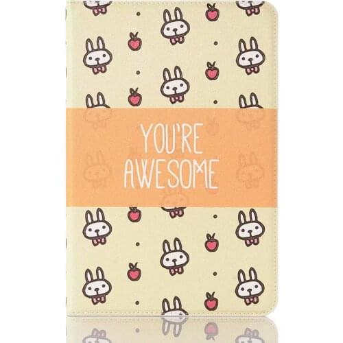 Cartoon Color Painting Protective Cover For Samsung Galaxy Tab S6 Lite P610 P615 10.4" Bracket Card slot Shell+PEN