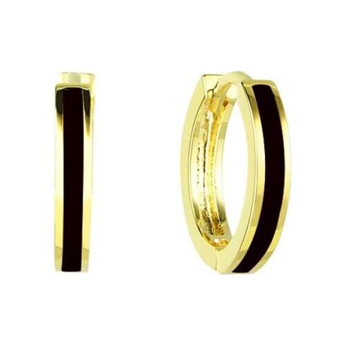 KOFSAC 2019 Fashion Silver 925 Earrings For Women Simple Red Black Circle Gold Earring Jewelry Female Holiday Party Accessories