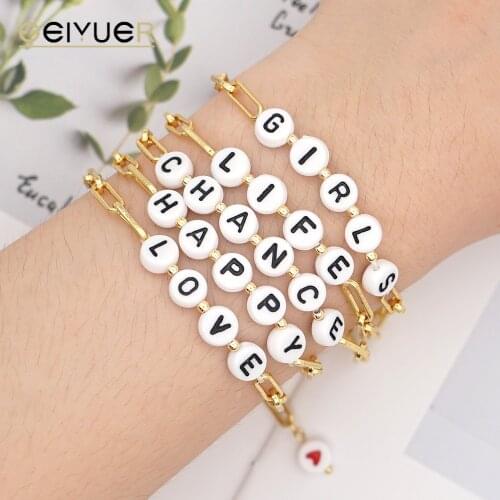 2021 New Bracelet for Women Stainless Steel Bracelets LOVE Letter Jewelry Bijoux Inoxydable Femme Hot Sale High Quality Pulseras