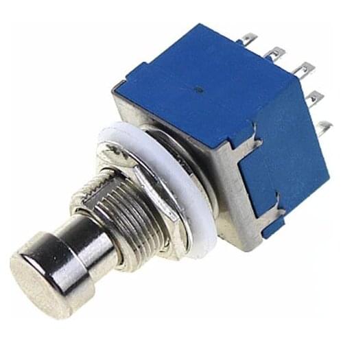 10PCS 9-pin 3PDT Guitar Effects Pedal Box Stomp Foot Metal Switch True Bypass Hot Selling blue