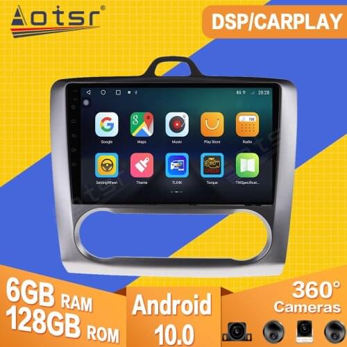 128G For Ford Focus 2004 2005 2006 2007 2008 2009 2010 2011 Android Car Tape Radio Recorder Player Navi GPS Multimedia Head Unit