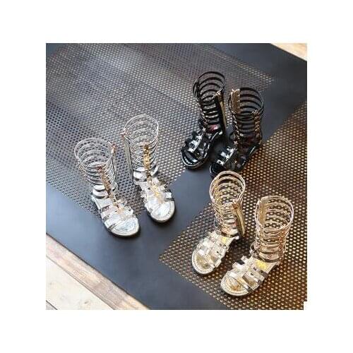 2020 summer childrens sandals girls high gangs high boots Roman shoes cool boots students casual shoes size 26-35