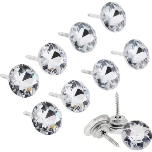 30/50 Pcs 18/20/25/30mm Rhinestone Crystal Buttons Diamond Crystal Upholstery Nails Tacks Buttons for Sofa Decor Buckle Decor
