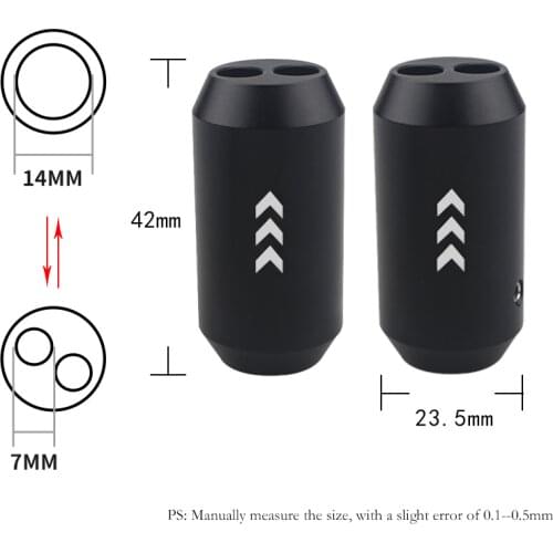 4PCS 14mm 7mm aluminum alloy matte black splitter split ring HIFI audio speaker cable special accessories