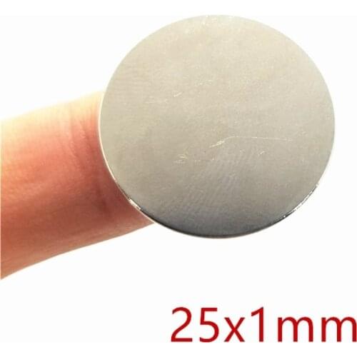 5-200PCS/LOT Neodymium magnet 25*1 disc Rare earth permanent magnet 25x1 N42 strong mm NdFeB magnet 25 x 1 for speaker