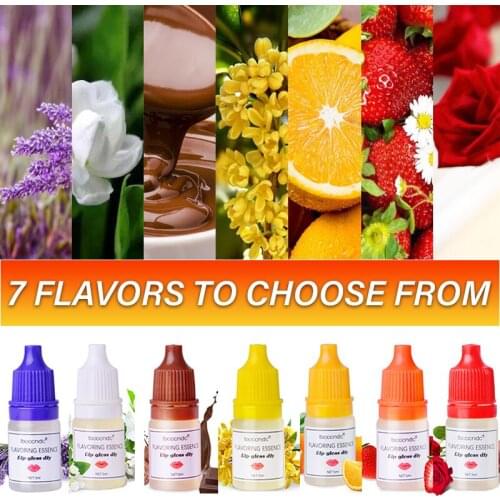 5ml Seven Flavor For Handmade Cosmetic Lip Gloss Base Lipgloss DIY Food Grade Fragrance Flavoring Essential Oil TSLM1