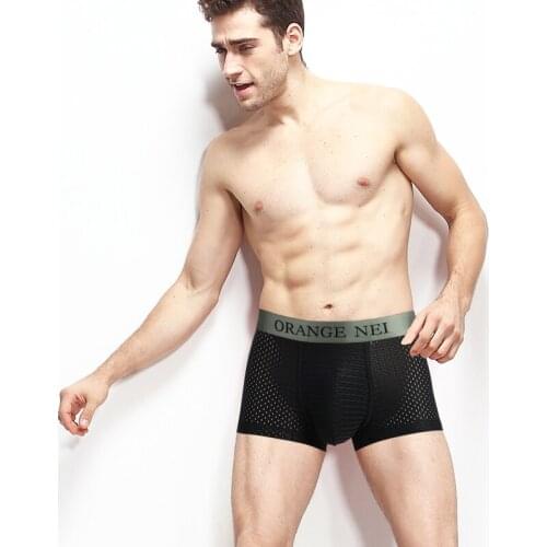 5 Pcs/Lot Mens Underwear High-End Fashion Mesh Breathable Comfortable Good Quality Attractive Sexy