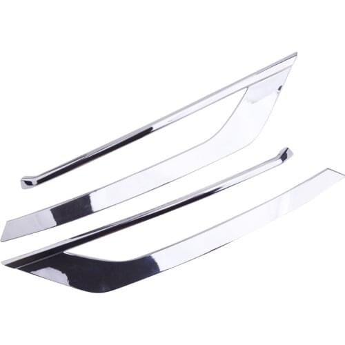 ABS 2pcs Chrome Front Fog Light Lamp Lower Bumper Cover Trim Frame Fit for Volvo S90 2017 2018 2019