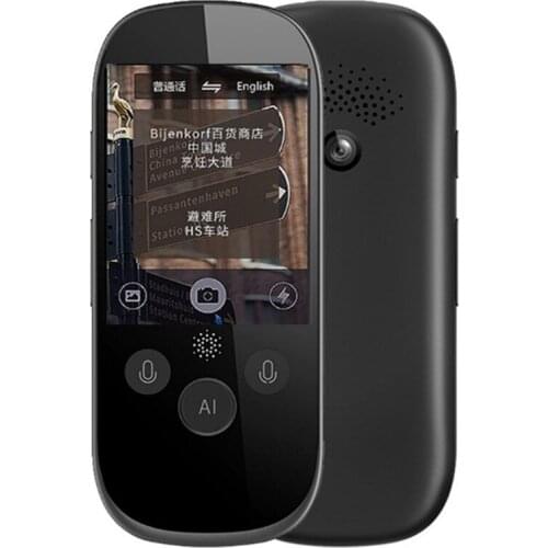 AI Smart Photo Text Translation 75 Languages Real-time Face to Face WIFI 2.4 TFT 1200MP Translator 5 Countries Offline Language