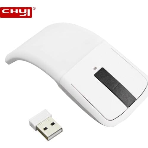 CHYI Wireless Foldable Mouse Arc Touch Optical USB PC Computer Mouse Portable Gaming Mice For Microsoft Surface Notebook Laptop