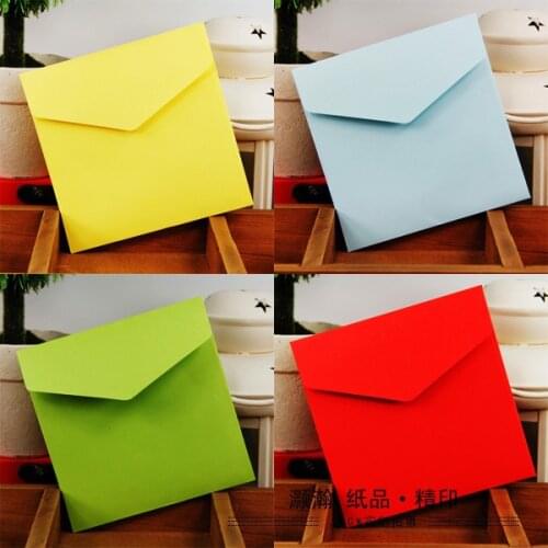 Color Paper Envelope 10x10 Cm Square Envelope Customization Color Envelope 100 Pcs