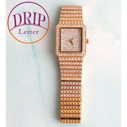 Drip letter Mens Quartz Watch