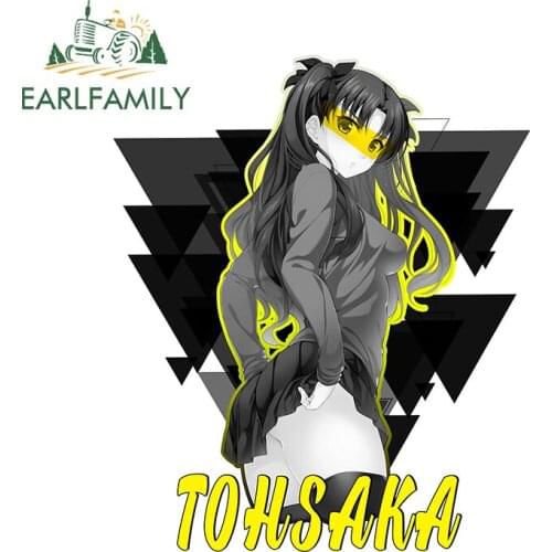 EARLFAMILY 13cm x 8.9cm for Fate Series Tohsaka Car Sticker Creative VAN Stickers DIY Waterproof 3D Scratch-proof Vinyl Decal