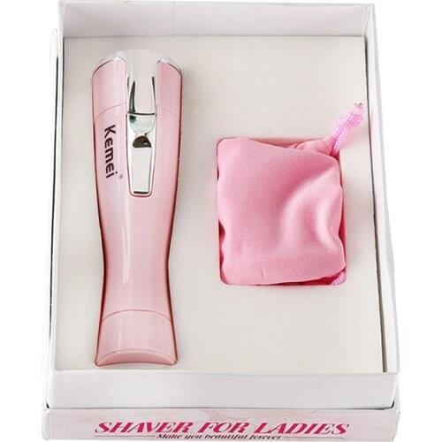 Kemei Electric Epilator for Women Waterproof Trimmer Facial Depilation Armpits Smooth Skin Hair Removal Mini Razor Machine 30F