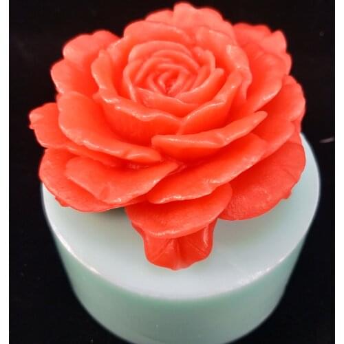 HC0189 PRZY Silicone Mold Rose Bouquet Soap Molds Flowers Mould Rose Molds Oversized Rose with Leaves Soap Candle Mold