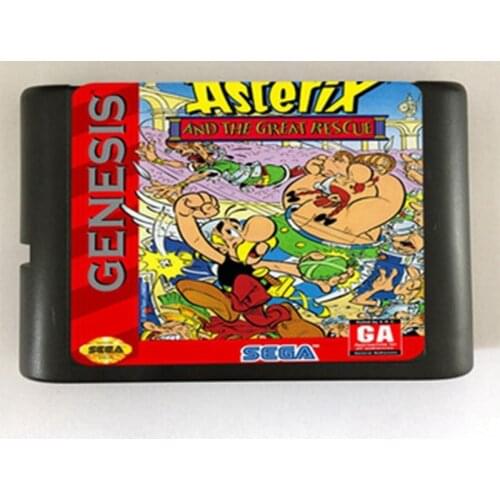 Asterix and the great rescue II Game Cartridge Newest 16 bit Game Card For Sega Mega Drive / Genesis System