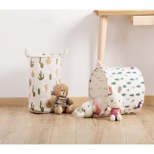 1PC Clothing Laundry Basket Folding Bag Large Capacity Clothes Storage Children Toy Storage Bucket Waterproof Hamper Collapsible